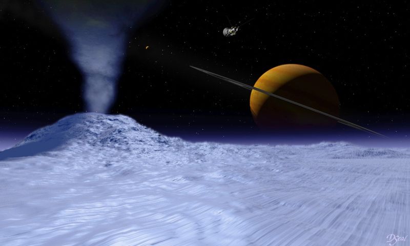 of one of Saturn's moons of one of Saturn's moons