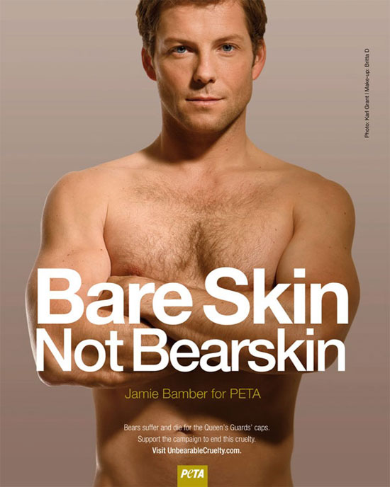 Bamber “Bears” All For PETA Campaign