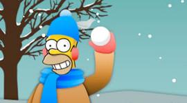 Toss Snowballs at Echo, Walter and Homer